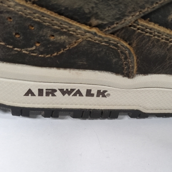 Airwalk Brown Leather Safety Sneakers Composite Toe Mens Size 11.5 - Picture 2 of 15